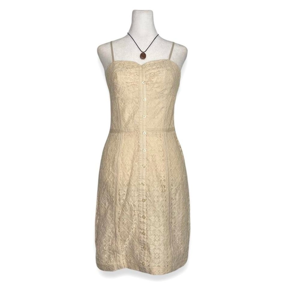 BCBGeneration Strapless Cream Lace Dress size 6